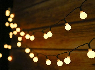 Guirnalda solar para jardin
