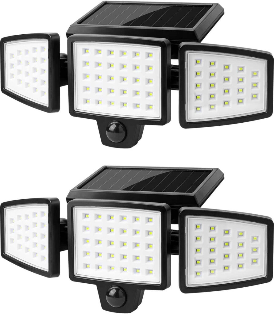 LE Lámparas solares para exteriores, luces de seguridad activadas por movimiento