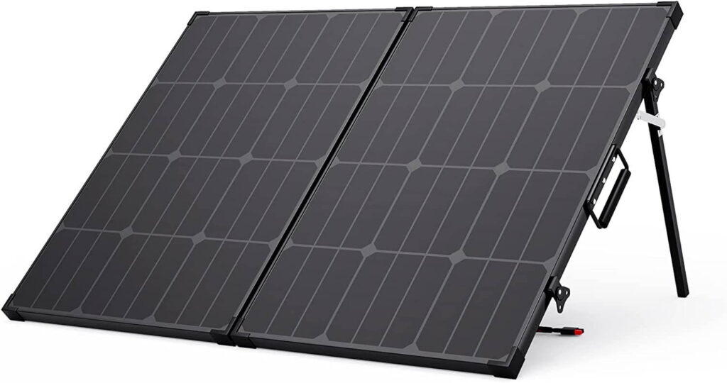 BigBlue Panel solar portátil de 100W (18 V/5.56 A), vidrio templado impermeable