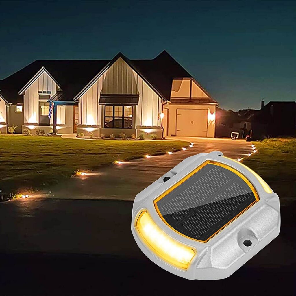 VOLISUN Lámparas solares para entradas y caminos, Pack de 12, 2 colores en 1