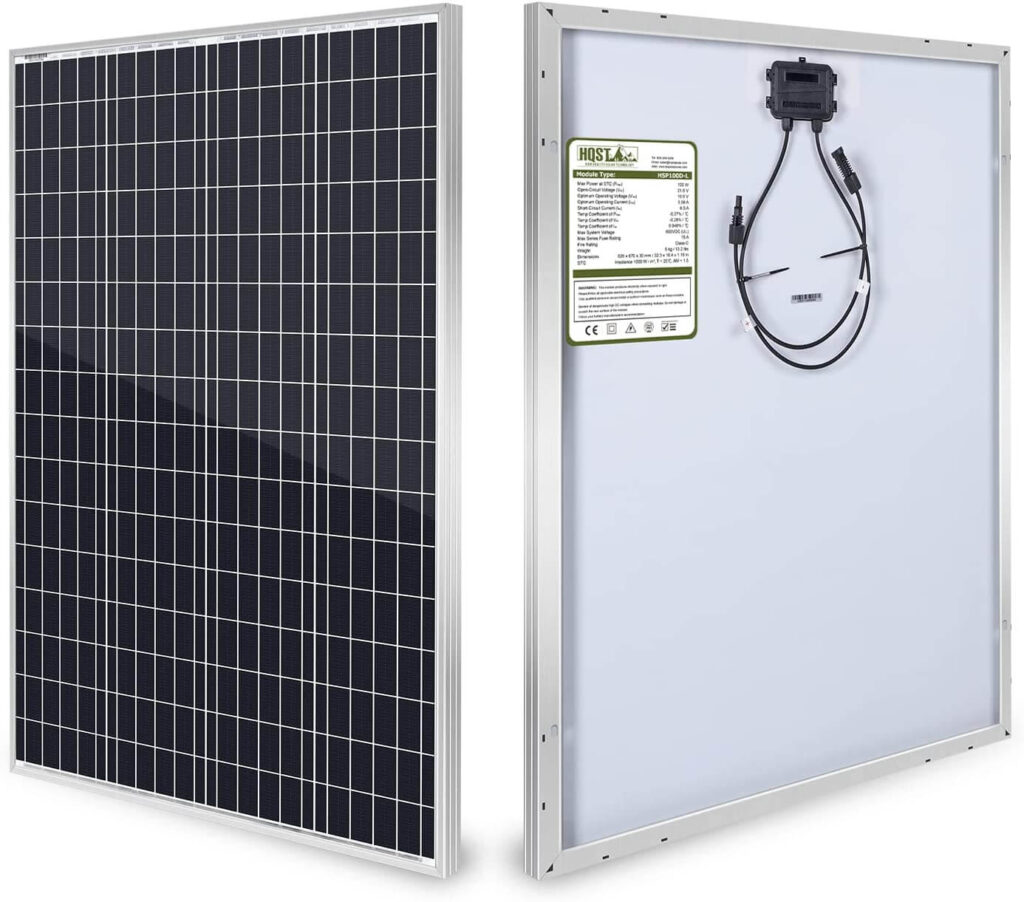 HQST - Panel solar monocristalino de 100W