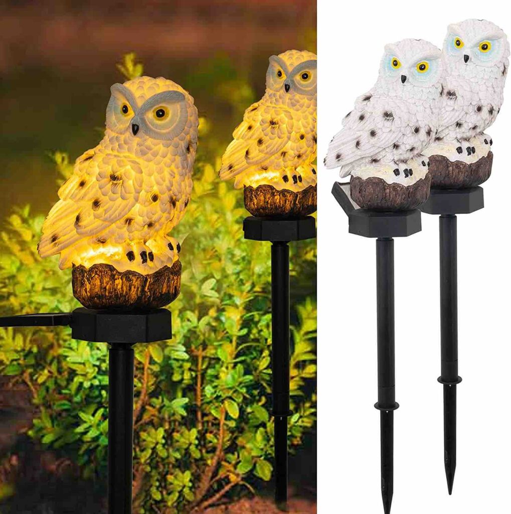 DAZZLE BRIGHT - Figura de búho con luces solares