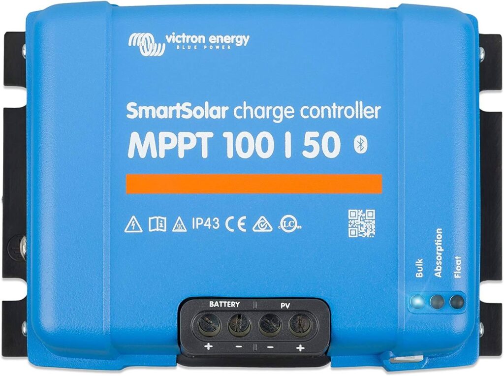 Controlador de carga solar Victron Energy SmartSolar MPPT 100V 50 Amp 12/24-Volt (Bluetooth)