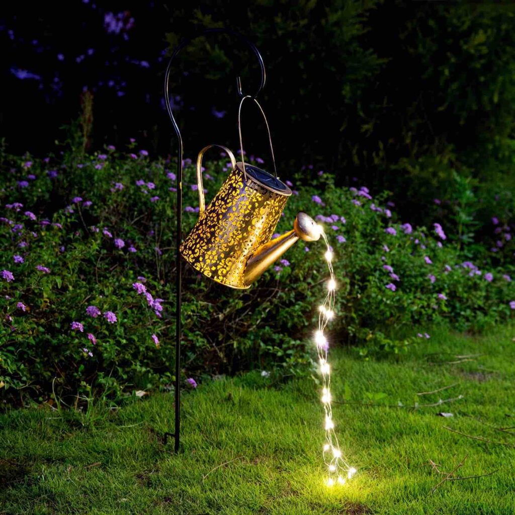 Lámpara solar decorativa regadera colgante