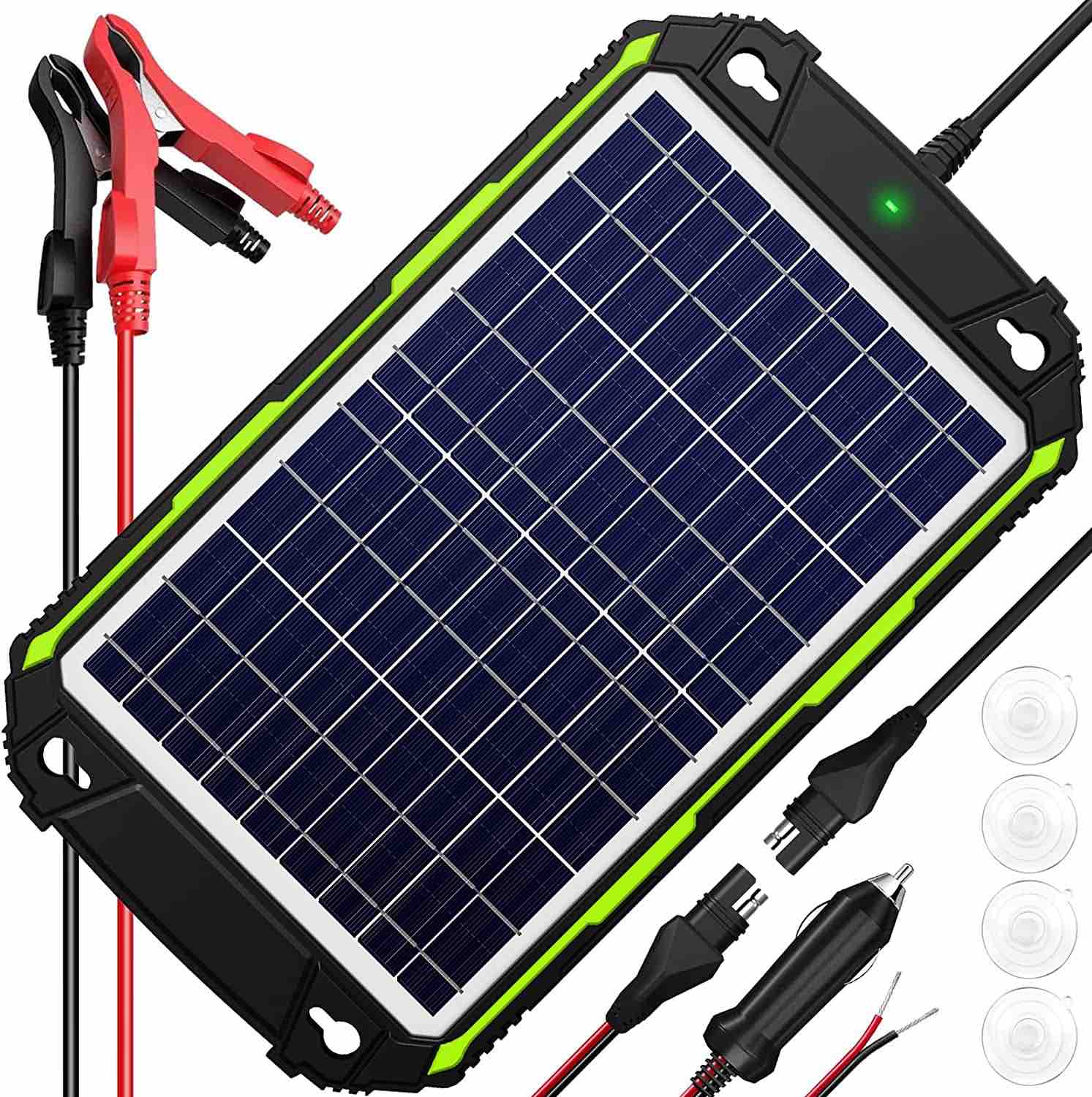 Cargador y alimentador de batería solar de 10W y 12V, controlador de carga MPPT inteligente integrado para automóvil