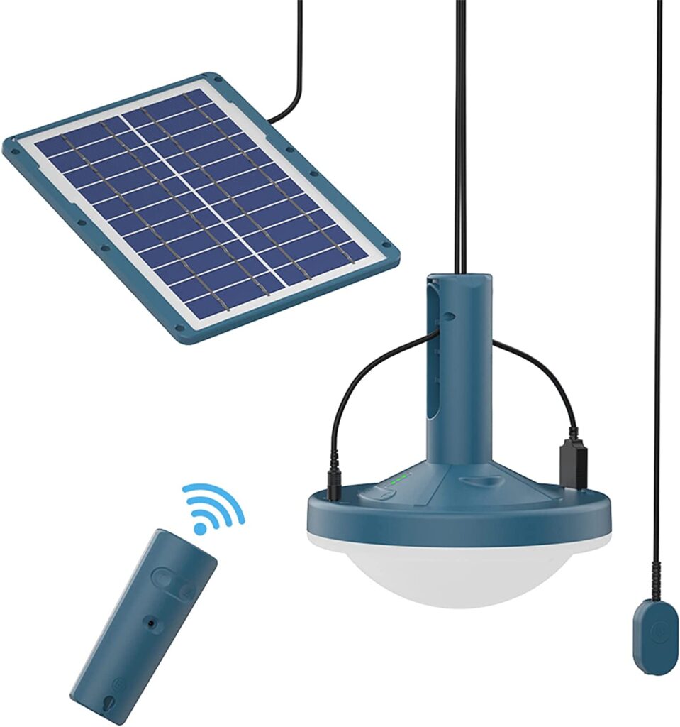 AmpTORRENT - Lámpara colgante solar, con control remoto