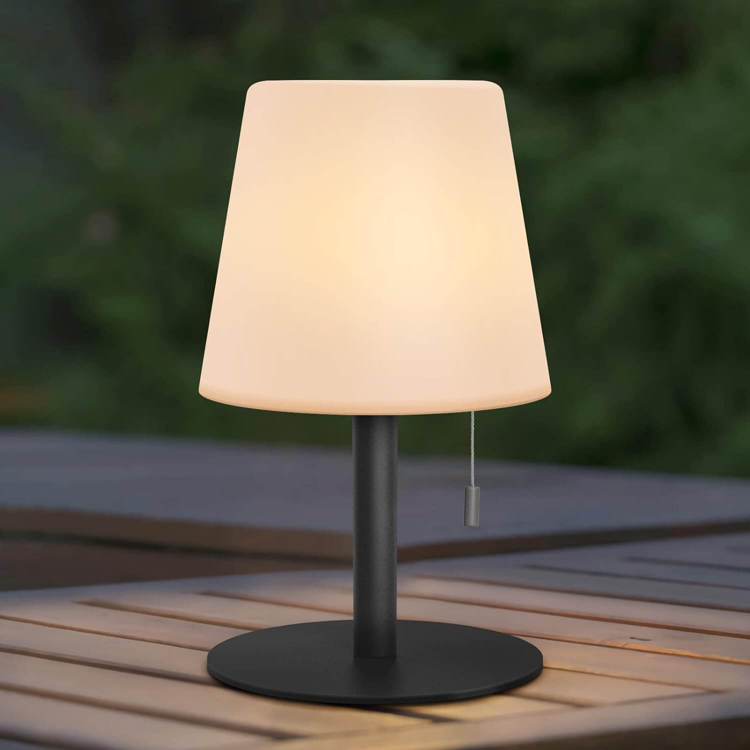 Lámpara de mesa para exterior interior control táctil con luz blanca cálida 200lm, IP54 Metal sin cables