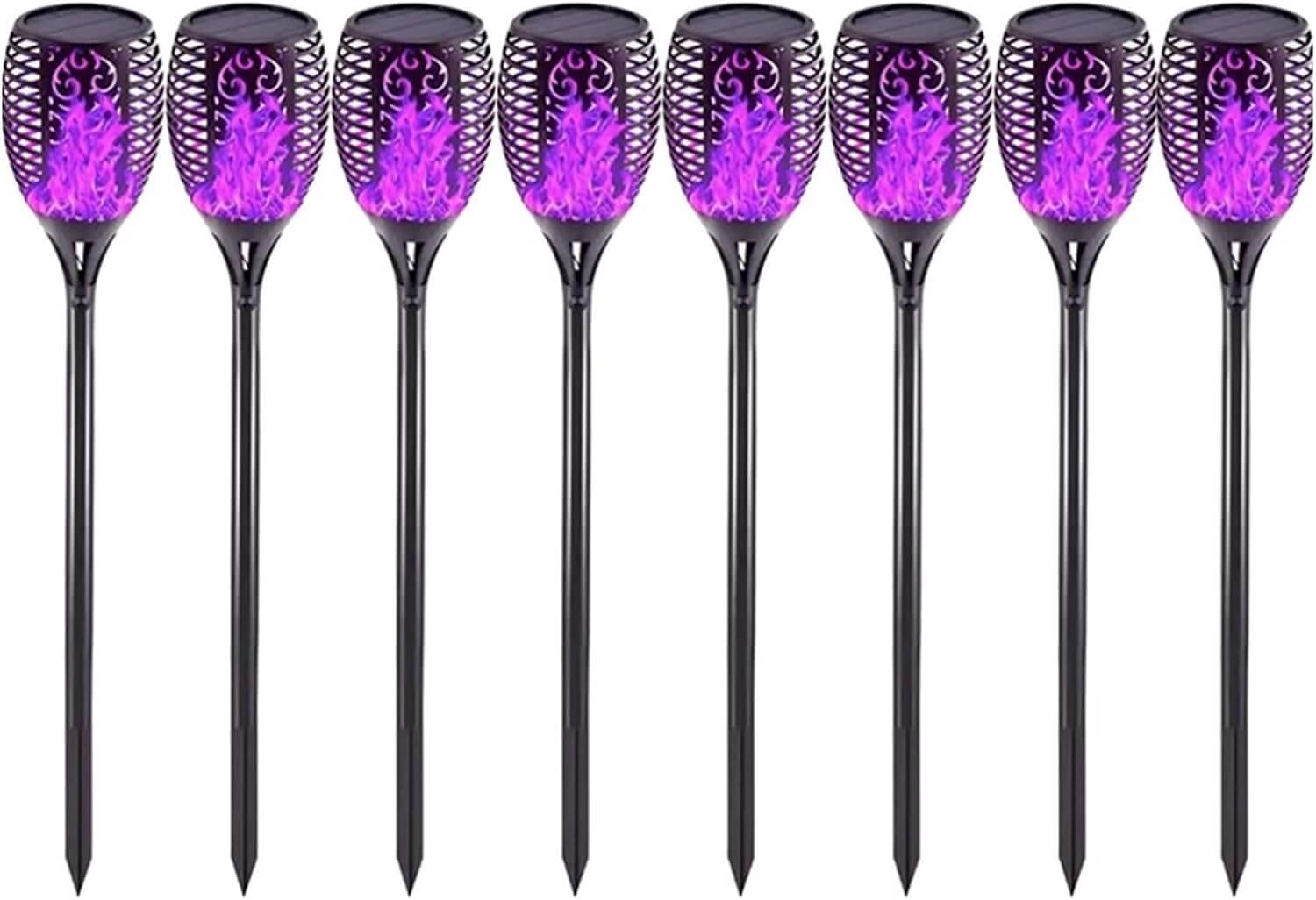 BEDNL Luces solares Parpadeantes, Impermeable, 8Pcs, Purple