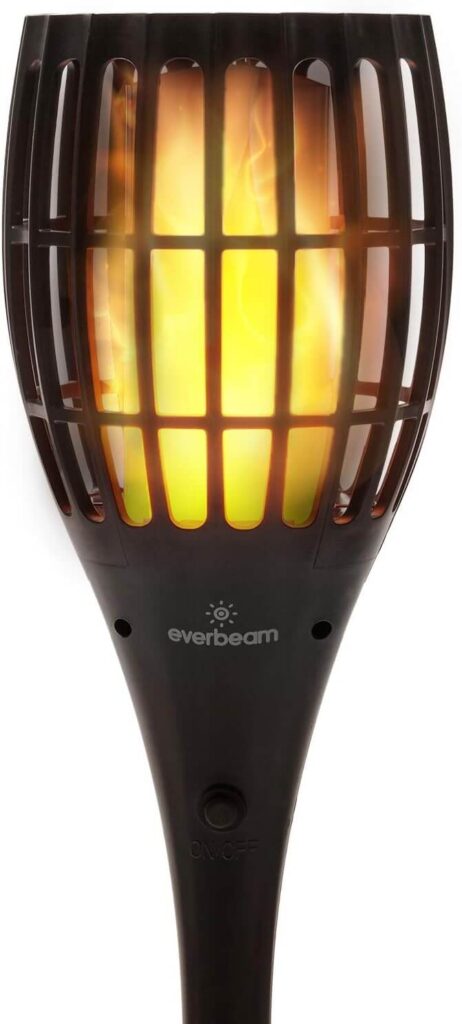 Everbeam P1 Antorcha solar con llama parpadeante - 96 LED que crean un impresionante efecto de fuego ultrarealista