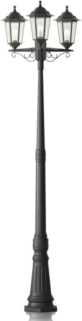 Farola exterior 'Nane' en Negro (3 llamas, E27) de Lindby, Clase A++