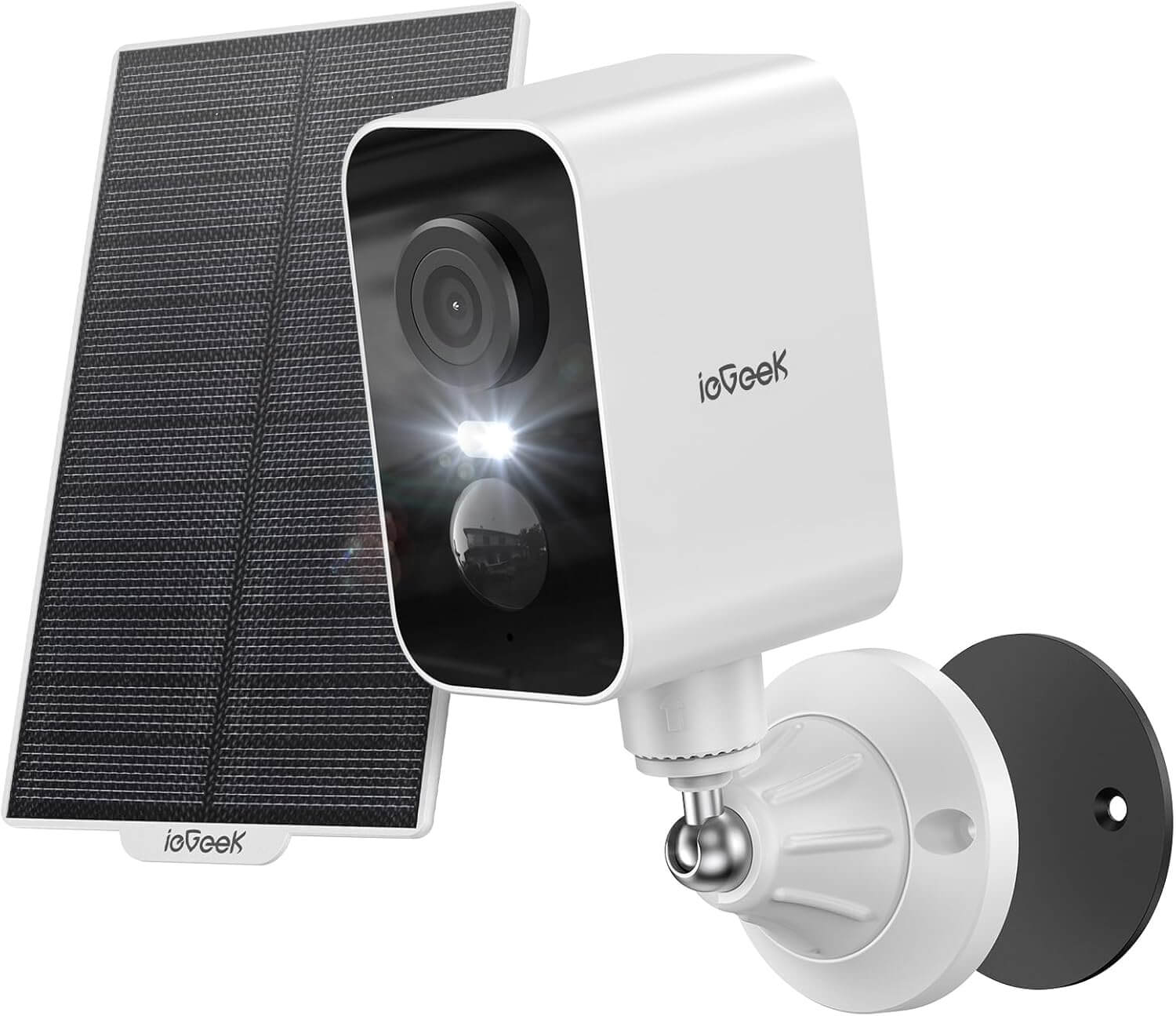 ieGeek 2K Magnética, Cámara de Vigilancia Solar Exterior, 300° Vista Panorámica, WiFi, Batería 5200mAh , 10M Visión Nocturna a Color