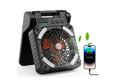 Ventilador recargable con panel solar