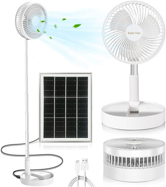 Ventilador de pie solar AKOFIC